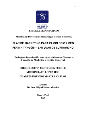 Colegio Fermin Tangüis SJL